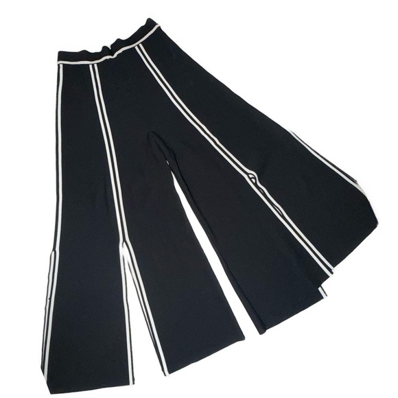 Joseph Ribkoff Striped Wide Leg Split Hem Capri Pants – Size M - Picture 3 of 8